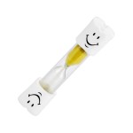 3 Minutes Smiling Face The Hourglass for Kids Toothbrush Timer Sand Clock, yellow sand